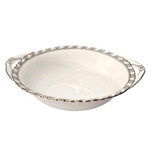 Franconia K&A Krautheim Palladina Serving Bowl 10" vtg silver ruffled scalloped